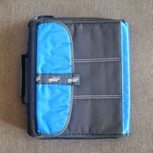 Tech Gear Light blue/black zipper binder with handle. One size.